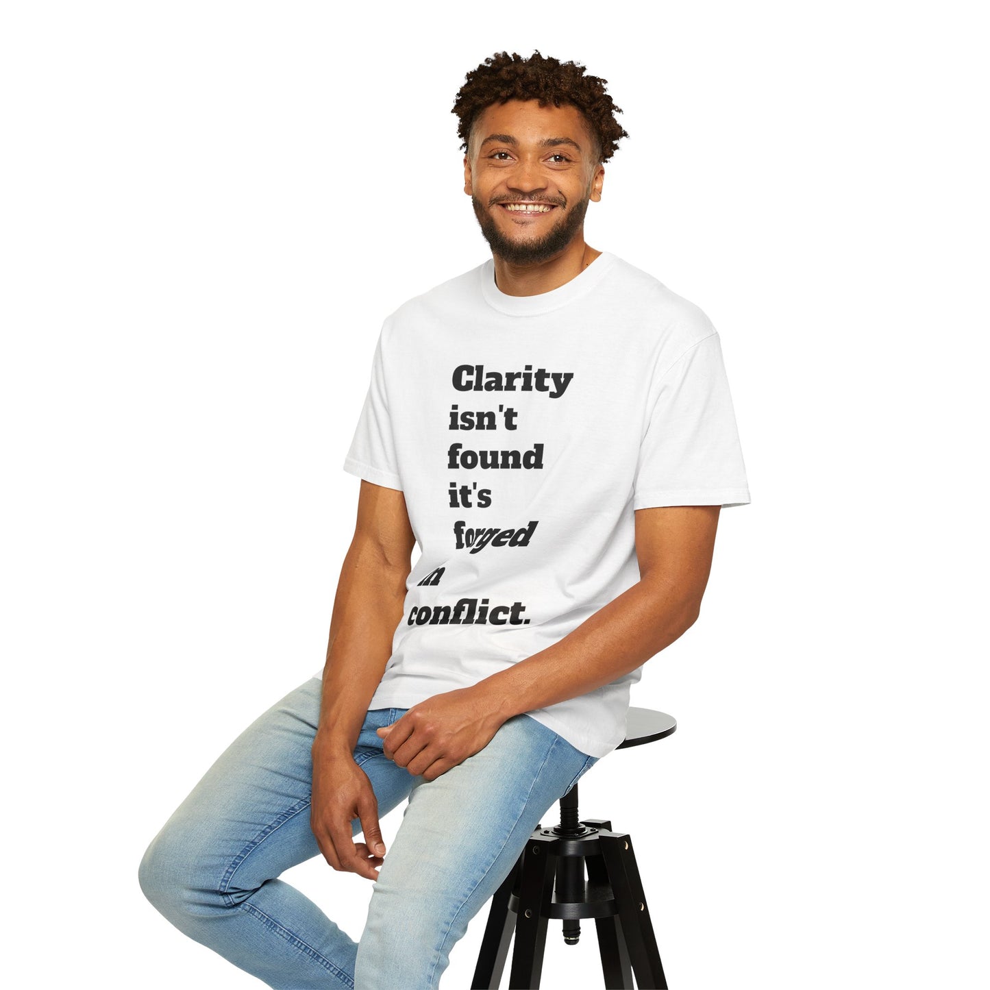 Clarity & Inner Clash Unisex T-shirt, Motivational Tee, Art Quote Shirt, Unique Graphic Top, Gift for Creatives