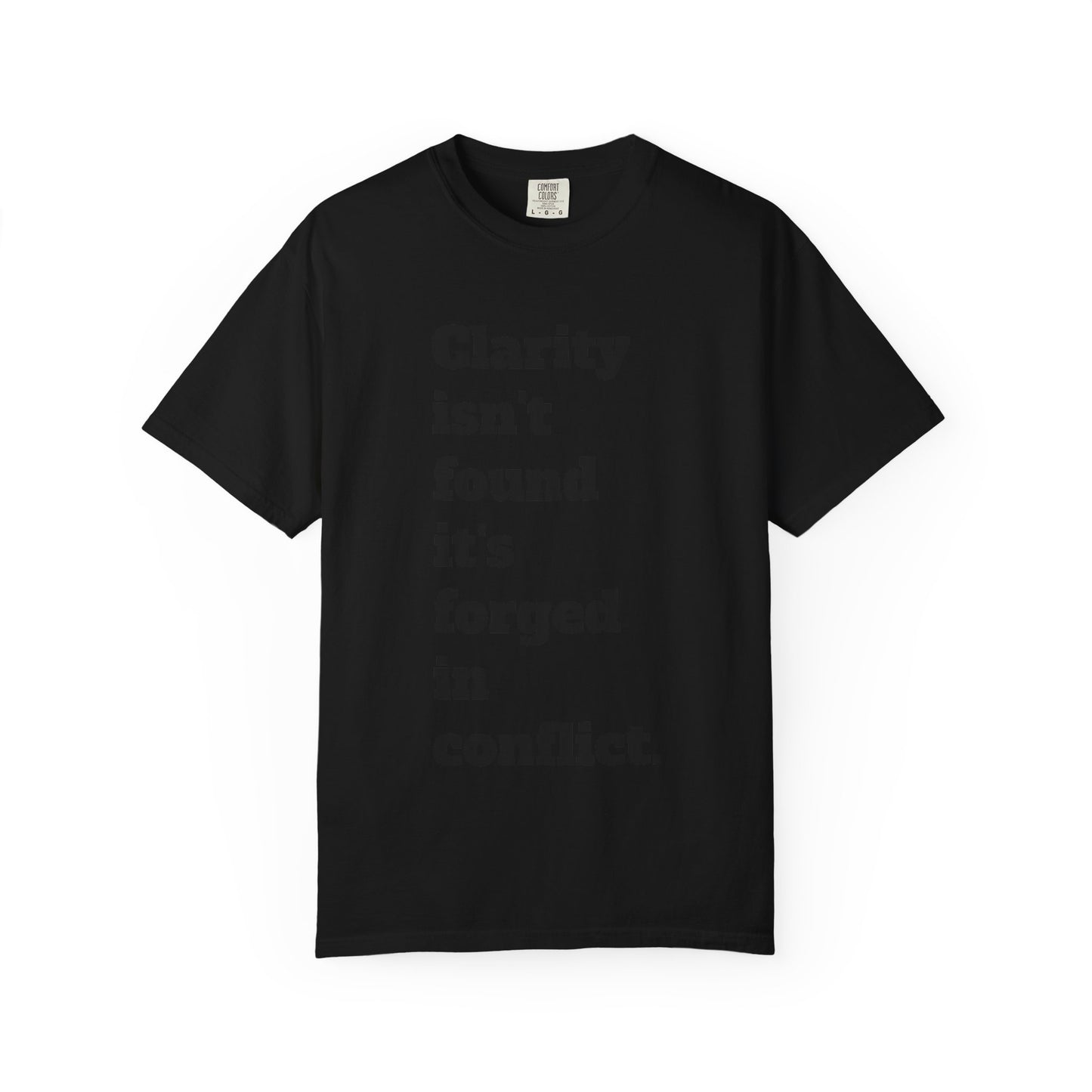 Clarity & Inner Clash Unisex T-shirt, Motivational Tee, Art Quote Shirt, Unique Graphic Top, Gift for Creatives