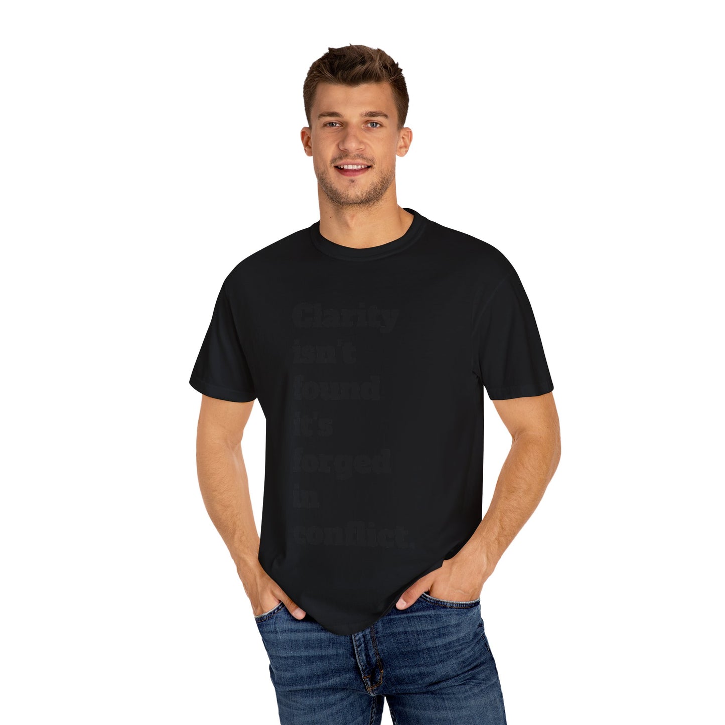 Clarity & Inner Clash Unisex T-shirt, Motivational Tee, Art Quote Shirt, Unique Graphic Top, Gift for Creatives