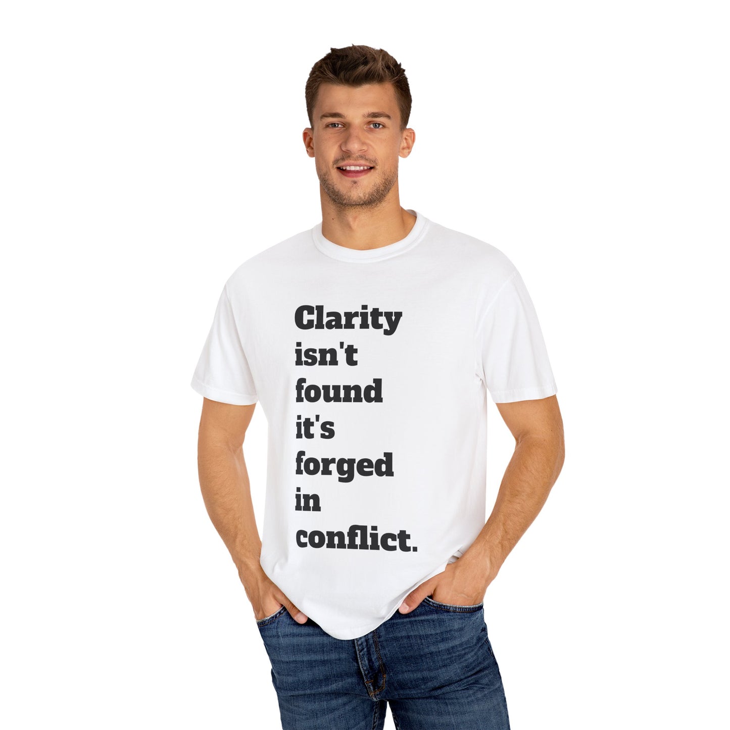 Clarity & Inner Clash Unisex T-shirt, Motivational Tee, Art Quote Shirt, Unique Graphic Top, Gift for Creatives