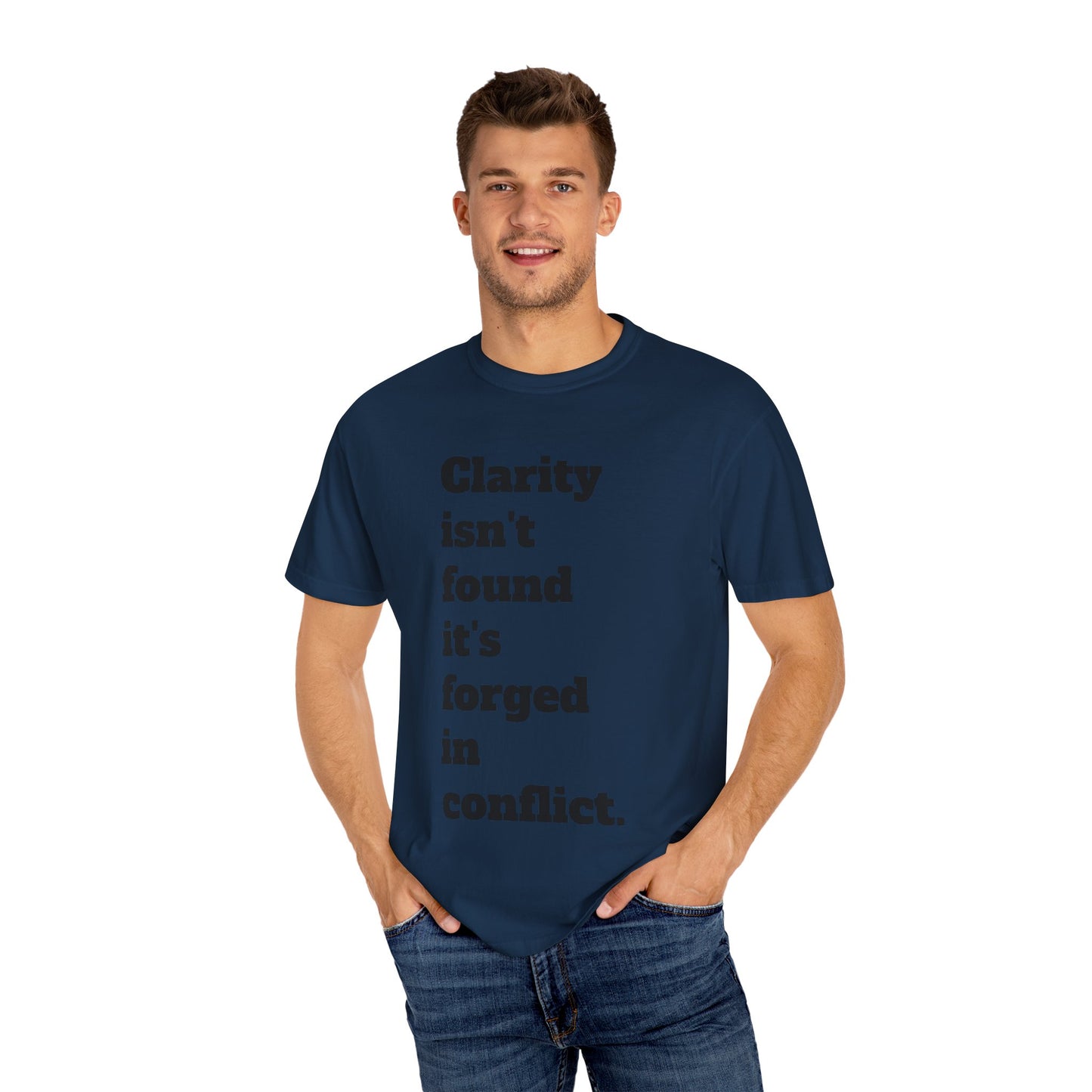 Clarity & Inner Clash Unisex T-shirt, Motivational Tee, Art Quote Shirt, Unique Graphic Top, Gift for Creatives