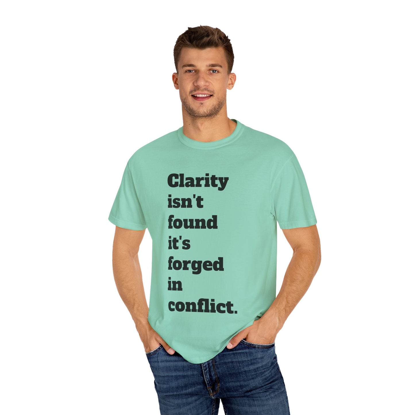 Clarity & Inner Clash Unisex T-shirt, Motivational Tee, Art Quote Shirt, Unique Graphic Top, Gift for Creatives