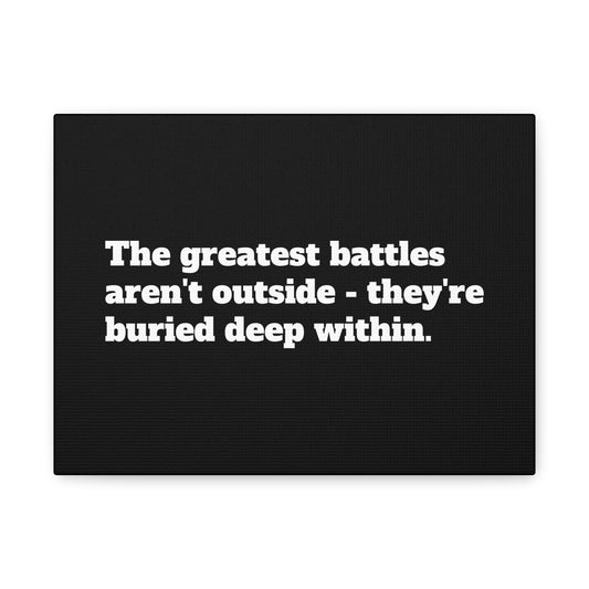 Inspiring Wall Art Canvas, Motivational Decor, Deep Thoughts Canvas, Home Office Wall Art, Gift for Warriors