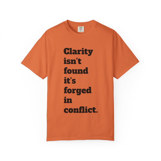 Clarity & Inner Clash Unisex T-shirt, Motivational Tee, Art Quote Shirt, Unique Graphic Top, Gift for Creatives