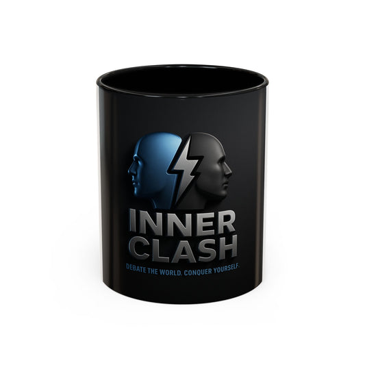 Inner Clash Coffee Mug, Motivational Mug, Inspirational Gift, Unique Mug for Coffee Lovers, Debate The World, Conquer Yourself